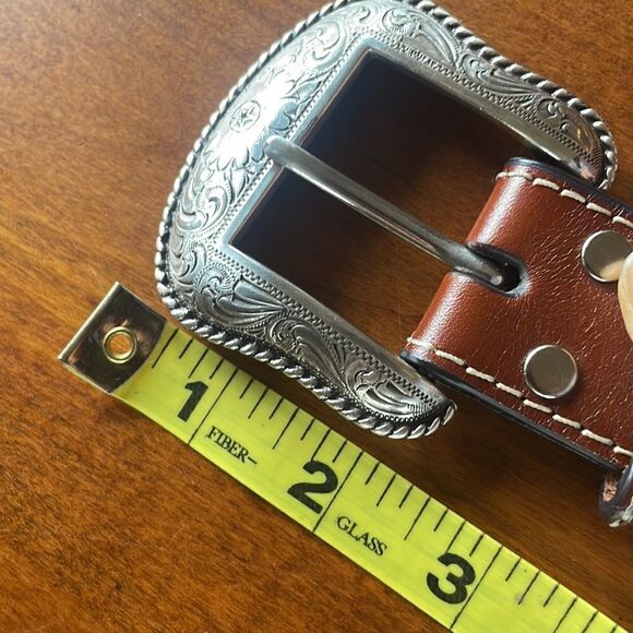 Nocona Unisex Pro Series Rhinestone & Stud Western Belt - 34 - Picture 7 of 9